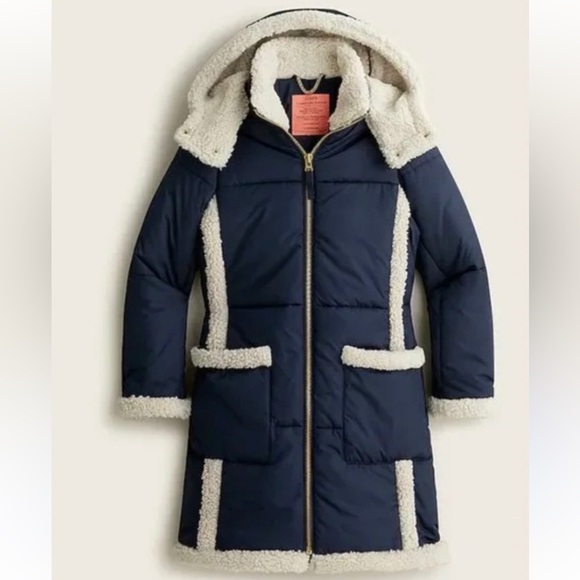 J. Crew Jackets & Blazers - J.Crew $268 Snowday Puffer Jacket with Primaloft Navy Blue Size small